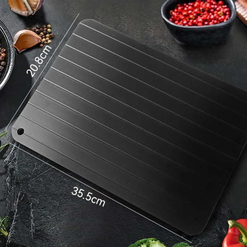 Fast Defrosting Tray for Frozen Meat Large Size Thawing Plate with Groove Design Defrost Food Rapid Safer Kitchen Gadgets Tools