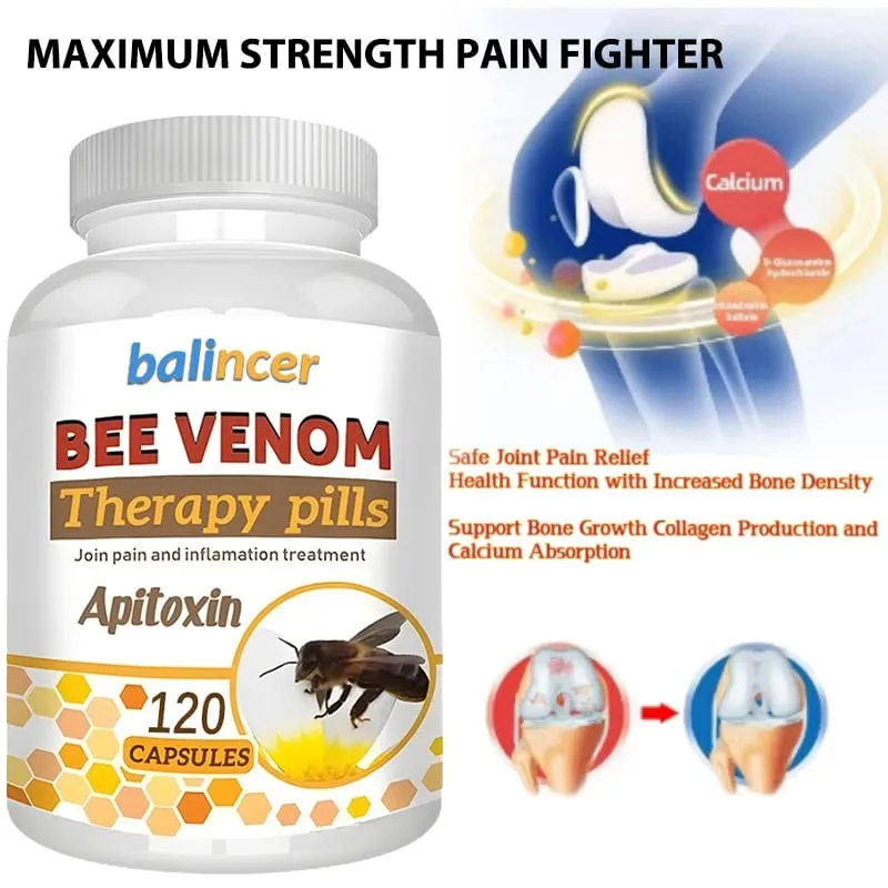 Premium Bee Venom Extract Capsules Immune Boosting Antioxidant Joint and Bone Supplement Non-GMO 120 Capsules — image 6