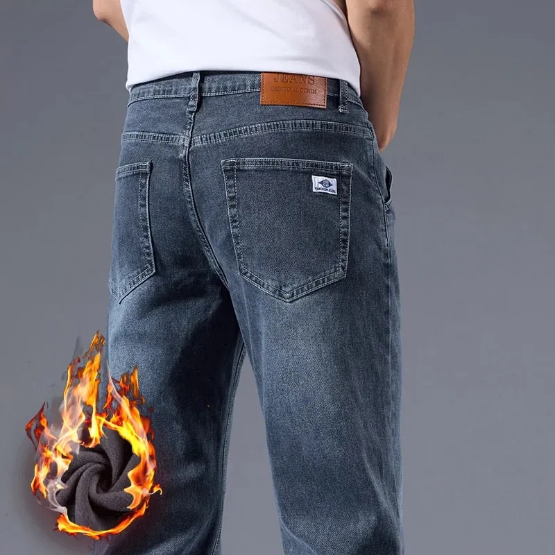 Jean ample à jambe droite pour hommes, pantalon décontracté élastique rétro délavé, adapté à toutes les saisons, pantalon polyvalent — image 5