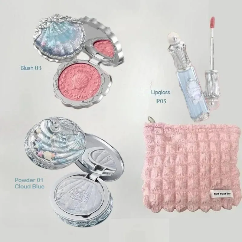 Maquillage fleur sait ensemble Swan Ballet série Six couleurs fard à paupières Palette en relief fard à joues brillant rouge à lèvres Kit avec sac tout en — image 13