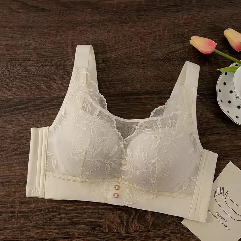 Tenká podprsenka Push-up s tenkým CD podprsenka Plus velikosti Sexy krajka Bezdrátová měkká podpora Proti povisnutí Nastavitelná spodní prádlo podprsenka pro ženy — image 8