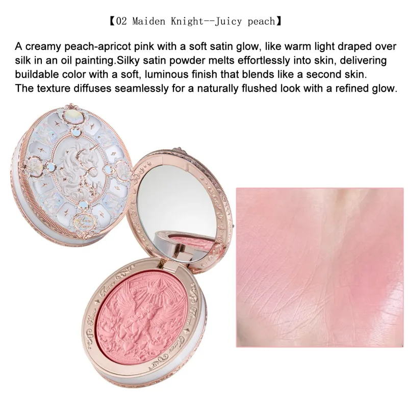 Flower Knows Knight Unicorn Set trucco Ombretto Blush Rossetto Cipria in polvere Kit di bellezza Fantasy Princess a lunga durata Cosmetici — image 3