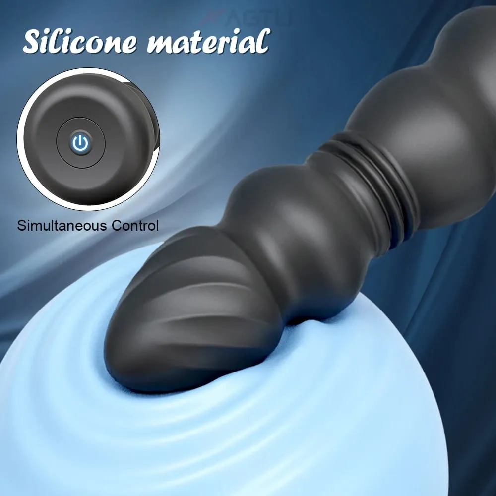 Vibrador con tapón Anal de empuje, tapón Anal, masajeador de próstata masculino, estimulador telescópico del punto G, Juguetes sexuales para mujeres y hombres 18+ — image 3