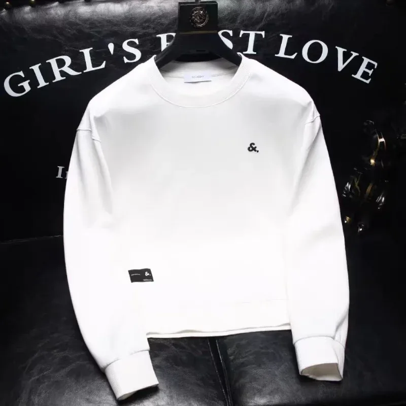 Felpa con stampa casual semplice alla moda da uomo primavera autunno Felpa con cappuccio Y2K Streetwear girocollo manica lunga pullover allentato — image 4