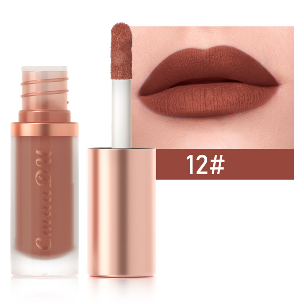 1 stücke Wasserdichte Matte Samt Lip Glasur Feuchtigkeitsspendende Langlebige Nicht-stick Tasse Nicht Leicht Zu Verblassen Lip Gloss lippenstift Make-Up — image 9