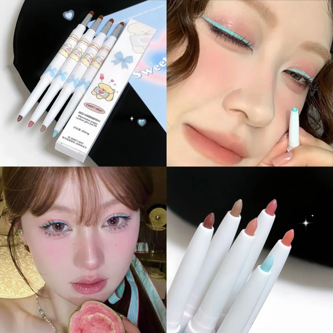 Silky Eye Liner Pensil Silkworm Shadow Pen Natural Matte Green Pink Pink Eyeliner Gel Mudah Diwarnai Alat Mekap Mata Kalis Air — image 2