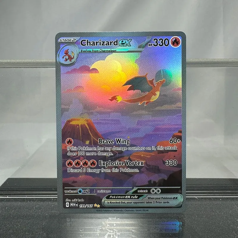 Charizard PTCG Single Collection Card 1. vydání 1996 Vmax Ex Rare Rainbow Card PKM Proxy karty Hračky Dárky — image 14