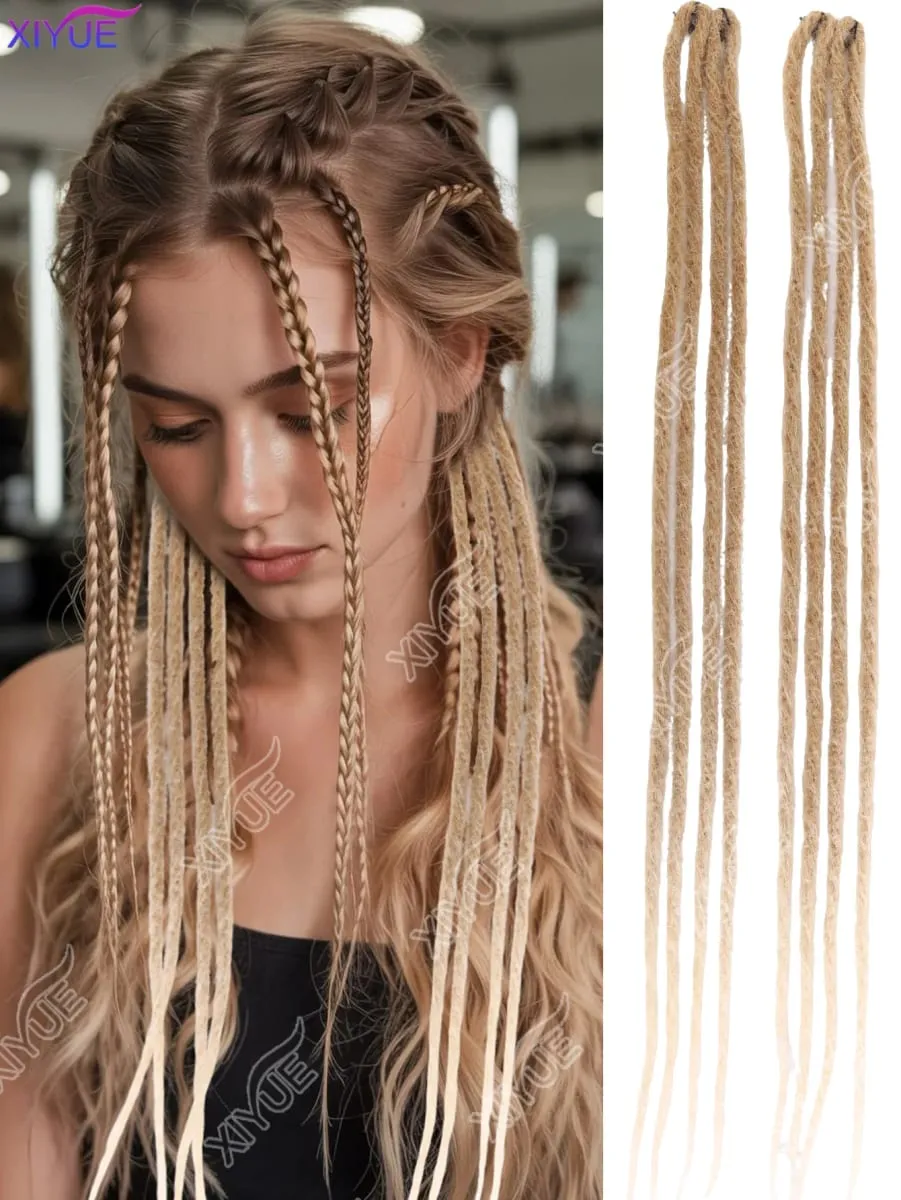 24 tommer syntetisk BB Clip Dreadlock-hårforlængelse Dreadlock-extensions Hip-hop Ombre-hårforlængelser African Tribe Style XY — image 9