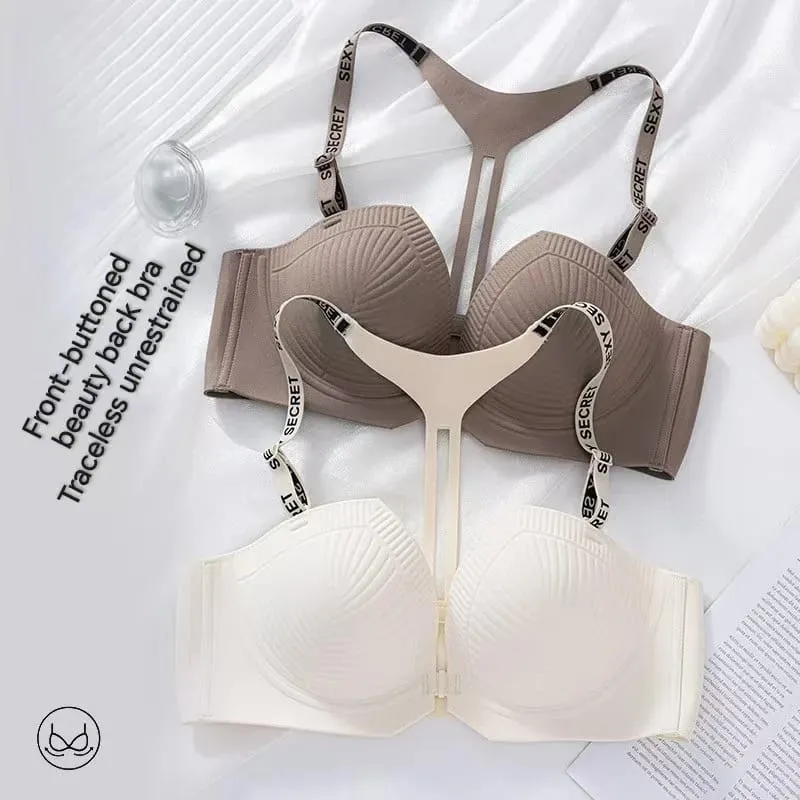 2025 Nahtloser, rückenfreier Push-up-BH mit Vorderverschluss und Y-förmigen Buchstabenträgern, Anti-Durchhängen, für sexy Damen-Dessous — image 4