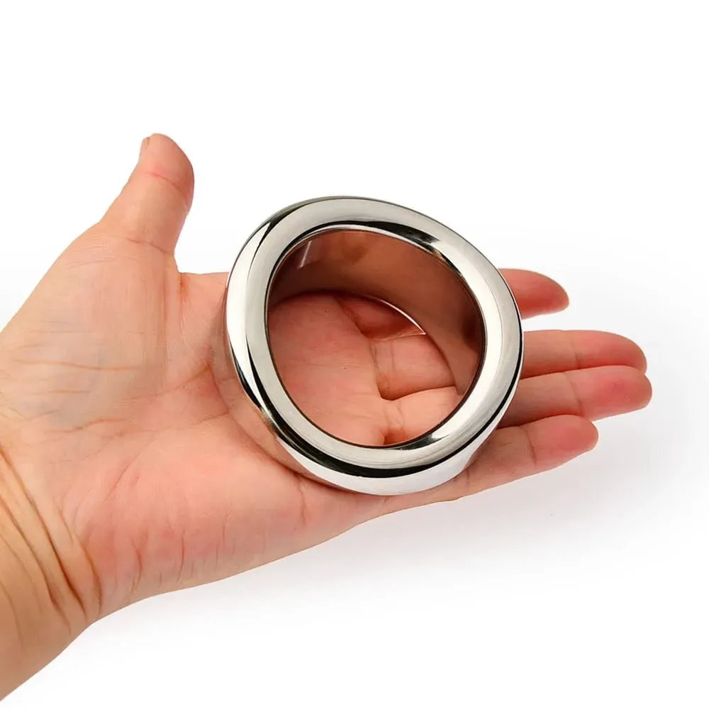 สแตนเลส Testicle Stretcher Heavy Duty อวัยวะเพศชายแหวนโลหะล็อค Cock ถ่วงน้ำหนักการออกกำลังกายถุงอัณฑะจี้ชาย Bondage Sex Toy — image 2