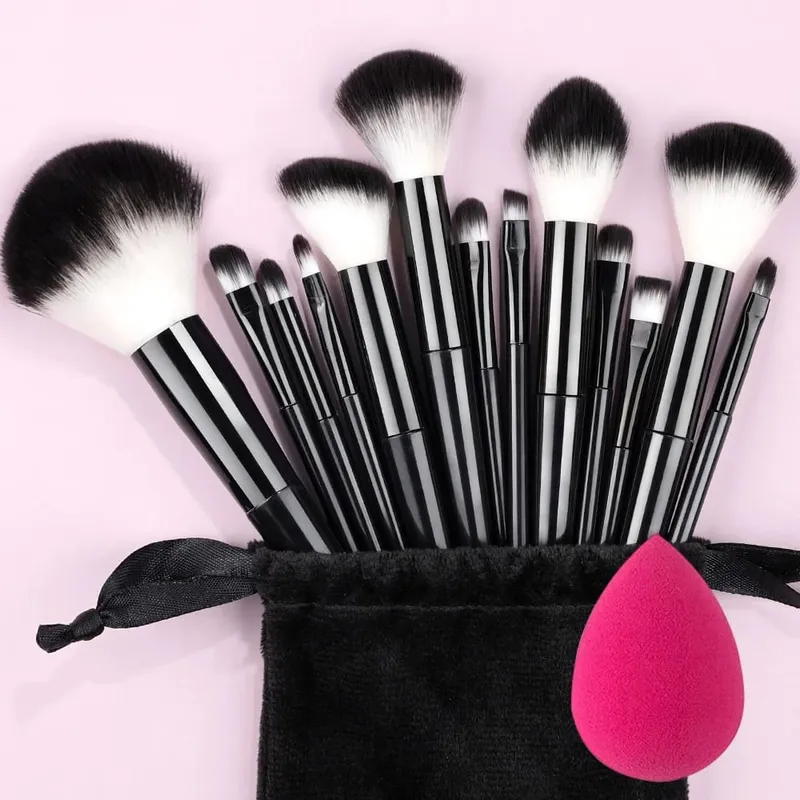 8st-20st sminkborstar set Mjuk fluffig ögonskugga Borste detalj Concealer Blush Loose Powder Foundation Highlighter Beauty Tool — image 1