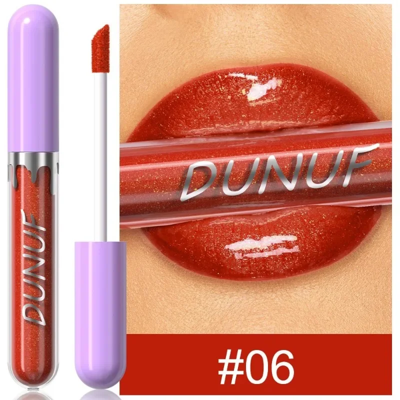 1pc Metallico Rossetto Liquido di Lunga Durata Glitter Lip Smalto Impermeabile Idratare Marrone Lip Tinta Lucido Shimmer Lipgloss Trucco — image 14