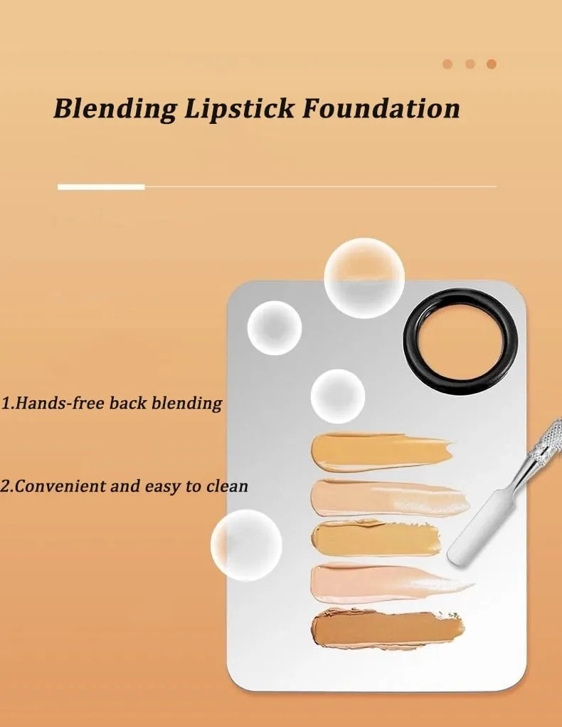 Make-up-Mischpalette, Foundation, Lippenstift, Lidschatten, Edelstahl-Mischpalette mit Spatel, Mischstab, Beauty-Tools, Nagel-A — image 6