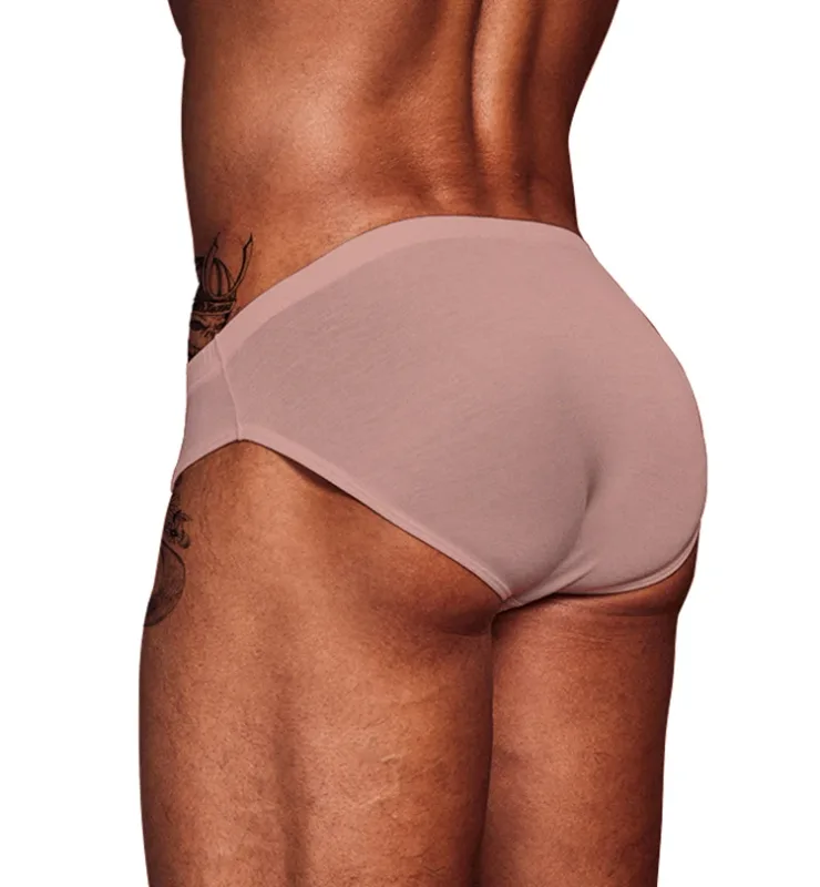 Herren-Slip aus Modal, ultradünn, nacktes Gefühl, niedrige Leibhöhe, hochelastisch, atmungsaktiv, 3D-Konvexbeutel-Unterwäsche