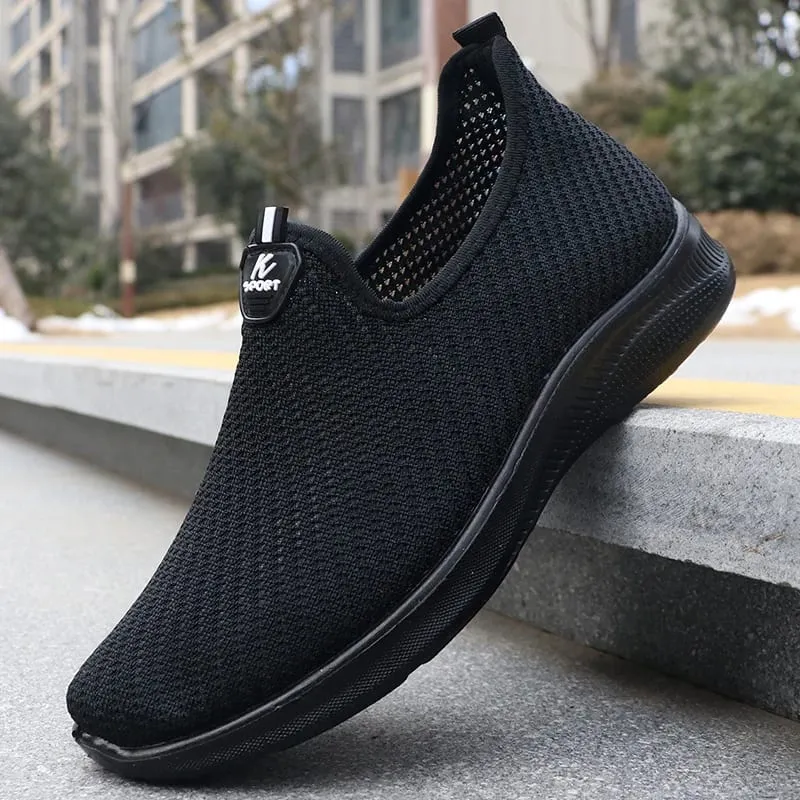 Men's Fashionable Solid Woven Knitted Running Shoes - Lightweight Breathable and Non-Slip - Perfect Sports Shoes for Outdoor Adventure Ideal for Men's Solid Lace-Up Casual Shoes for Sports Enthusiasts Lightweight Ou — image 4