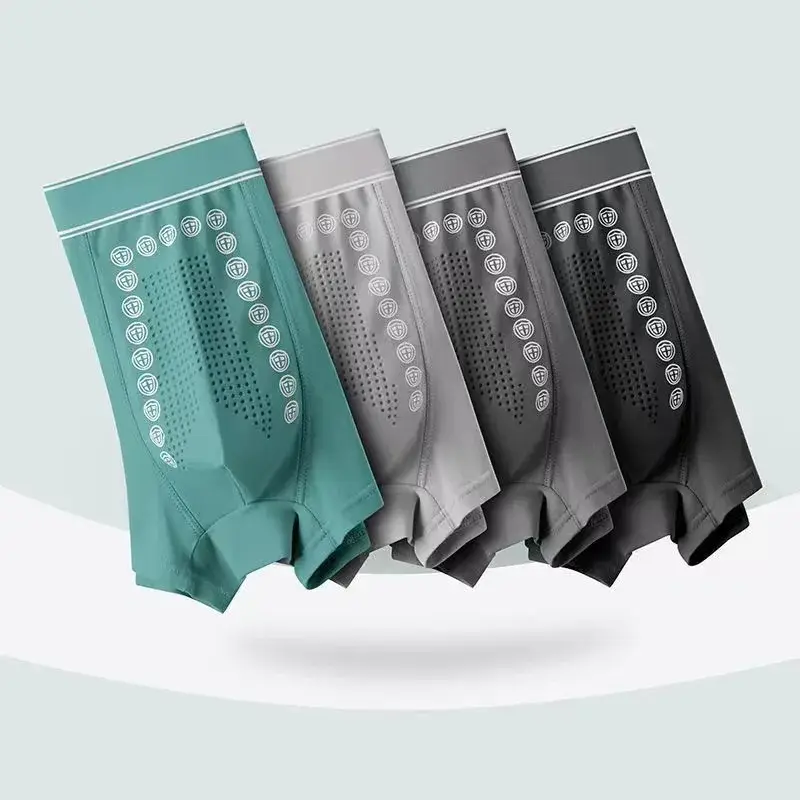 Pantaloni da massaggio boxer autunno inverno da uomo comodi e traspiranti energetici con pantaloni a quattro angoli ad angolo piatto a vita media — image 3