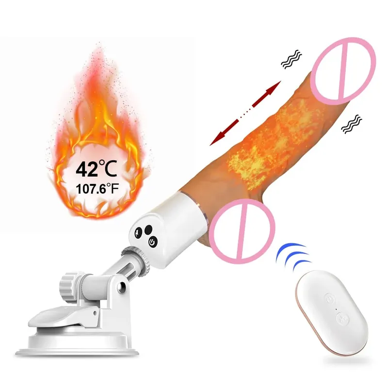 Y-Pao 自動加熱推力假陽具震動器強力伸縮按摩器附吸力底座遙控成人玩具 18+
