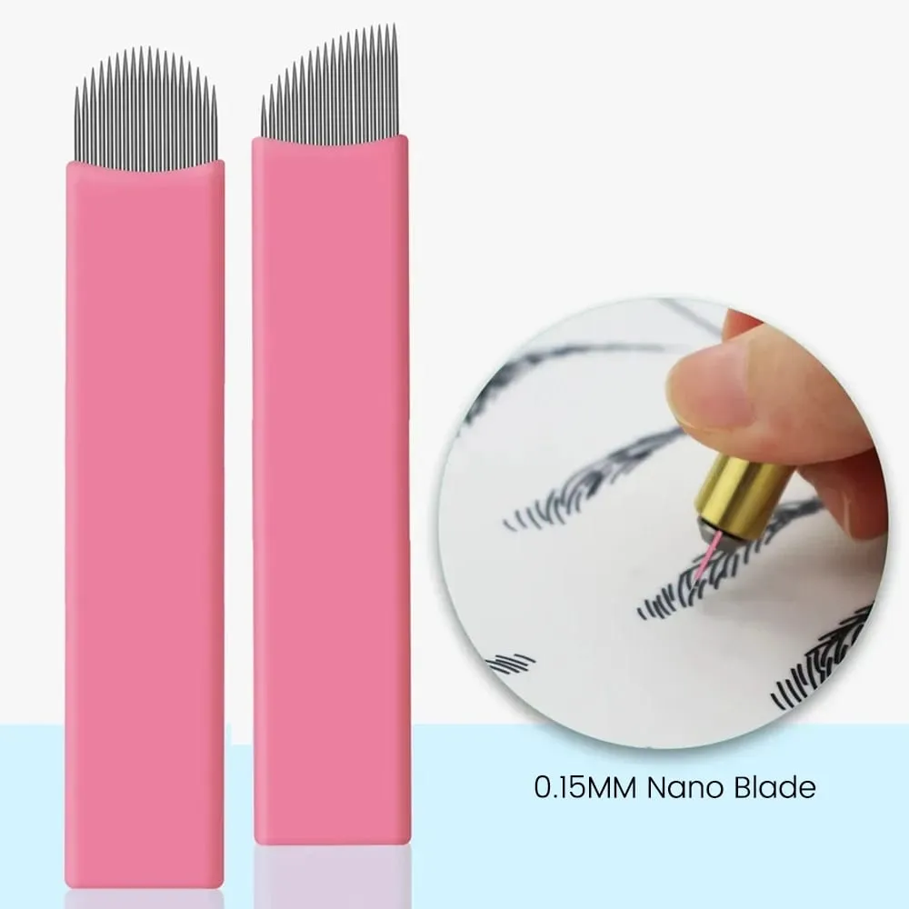 Kits de escovas de cílios descartáveis, agulhas de microblading, diâmetro 0.15mm, micro lâminas tebori, tatuagem, sobrancelha, suprimentos, aplicadores de maquiagem — image 4