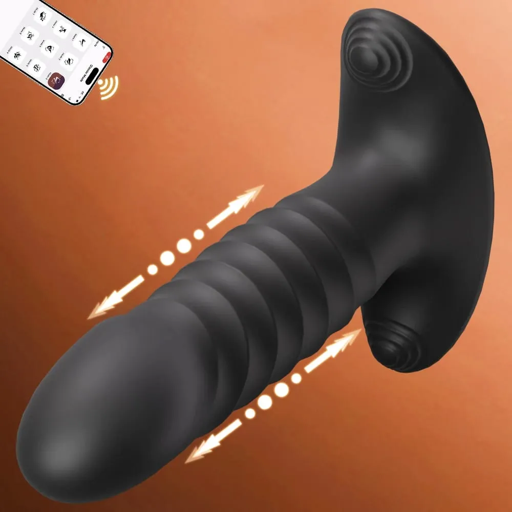 APP-Steuerung, männlich, stoßend, Prostata-Massagegerät, Vibrator für Männer, schwuler Analplug, Teleskop-Buttplug, weibliches Sexspielzeug für Erwachsene — image 2
