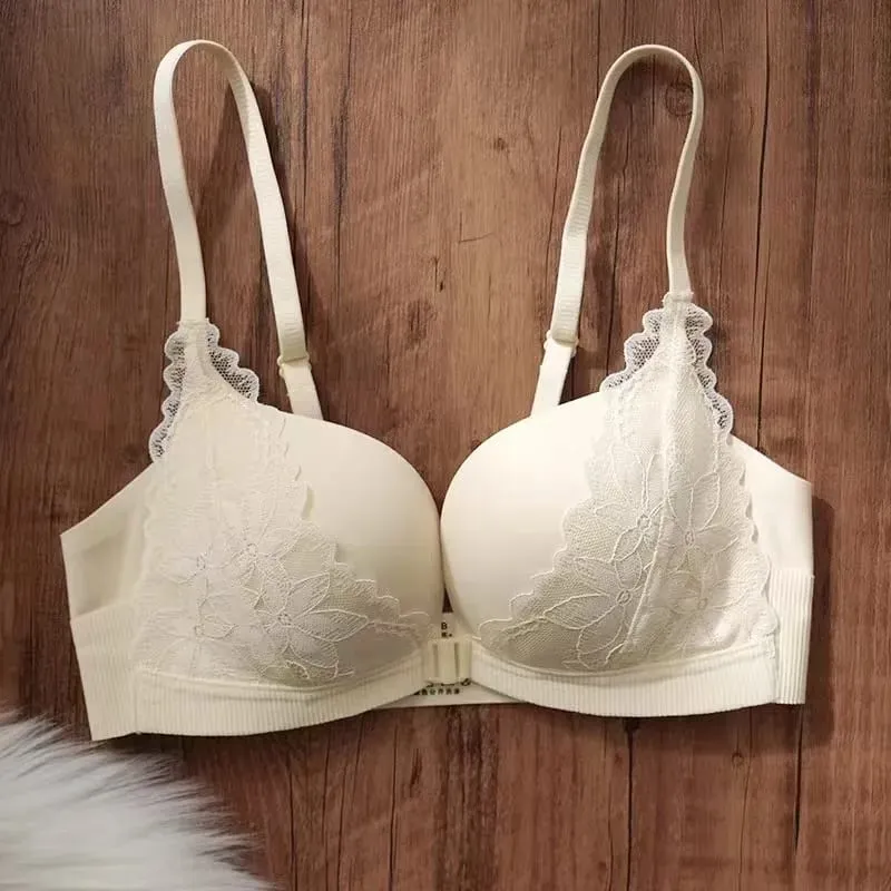 Sexy Spitze Verschluss Vorne Push-Up Bh Kleine Brust Sammeln Anti-schlaffe U-förmigen Rückenfreien Bh Dessous Für frauen — image 10