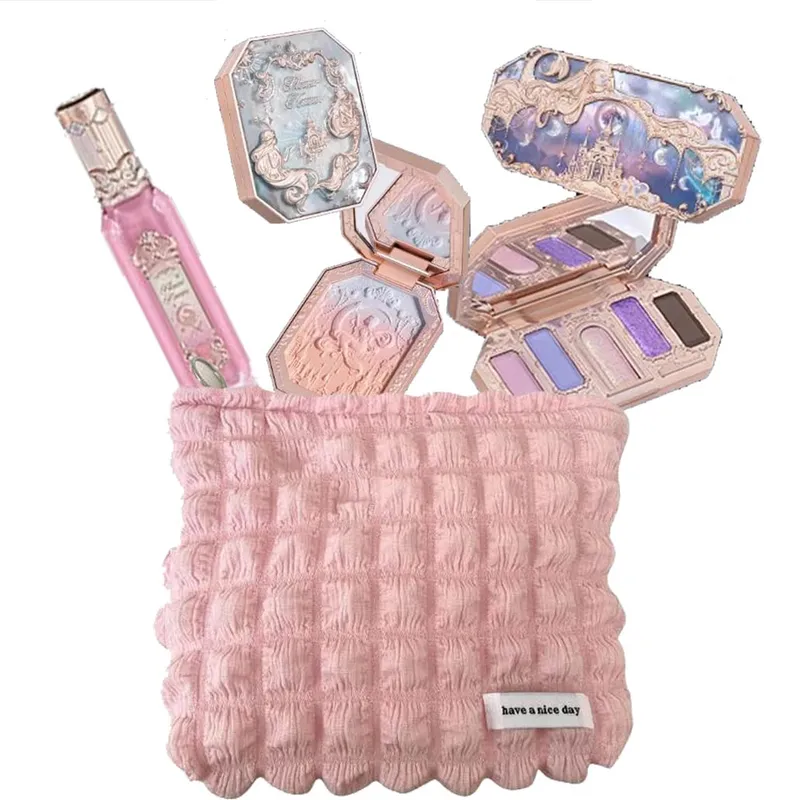 Flower Knows Makeup Full Set Moonlit Mermaid Eye Shadow Palette Matte Blush และ Lipgloss Flowerknows Kit กระเป๋าแต่งหน้าสำหรับผู้หญิง — image 1