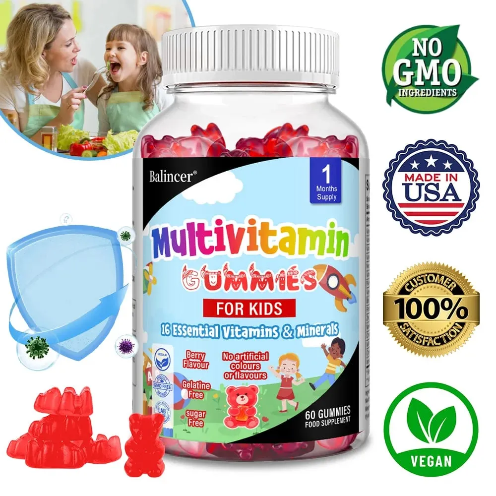 Kids Multivitamin Gummies - วิตามินและแร่ธาตุที่จำเป็น 16 ชนิด - รองรับการเจริญเติบโตและพัฒนาการที่ดี — image 1