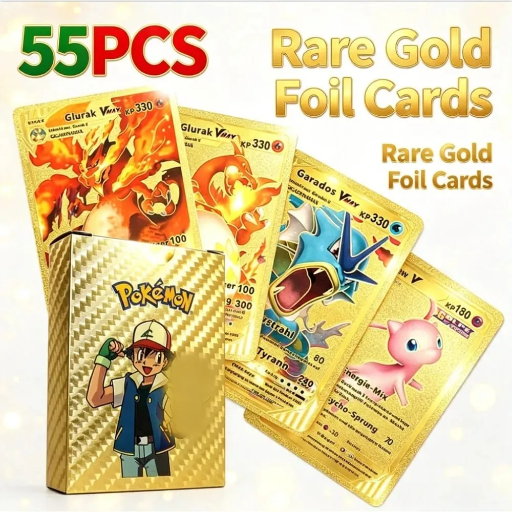 Versione inglese Carte collezionabili Golden Monster 55 carte con confezione regalo carte rare lucide carte da gioco anime da collezione — image 3