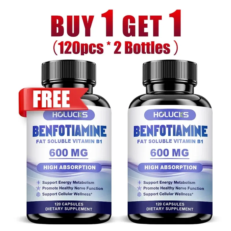 Benfotiamin-Ergänzungsmittel mit hoher Absorption von Vitamin B1 unterstützt gesunde Nerven, Glukosestoffwechsel und antioxidative Abwehr — image 8