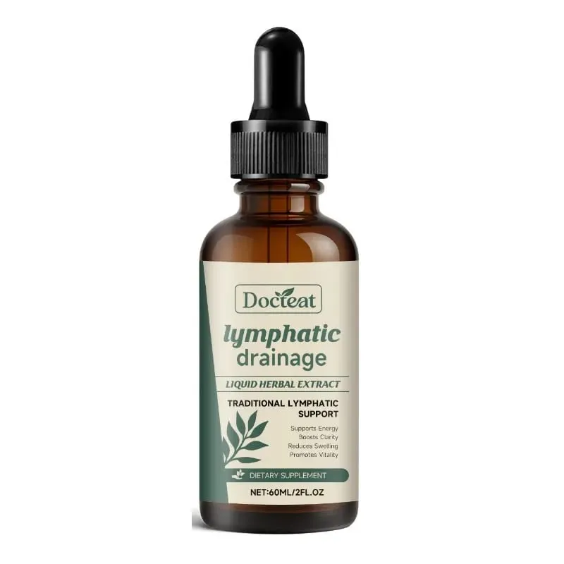 림프 배수 방울 60ml 도움 팽창 완화 면역 체계 건강 추출물(식칼 포함) Red Clover Stillingia Prickly Ash