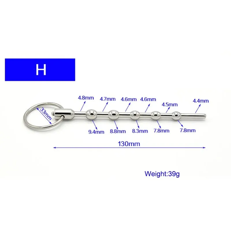 Electric Shock Male Penis Metal Urethra Plug Electro Stim Penis Dilator Beads Cock Ring Masturbation Massage Sex Toys for Men — image 13