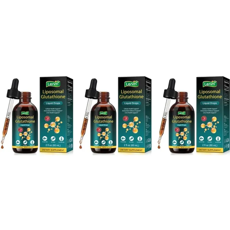 Lenm Gocce liquide di glutatione liposomiale Supporto alla difesa antiossidante con vitamina C e NAC Senza zucchero e senza glutine 60 ML — image 9