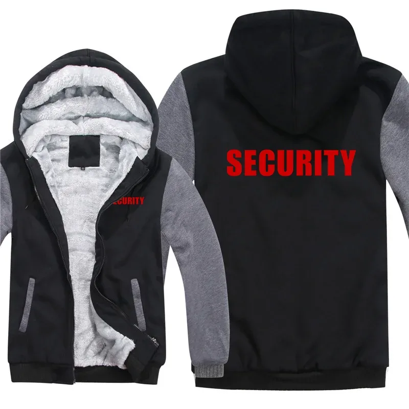 Security Hoodies Men Cool Winter Thicken Wool Liner Security Professional Work Clothes Sweatshirts Pullover Jacket — image 20