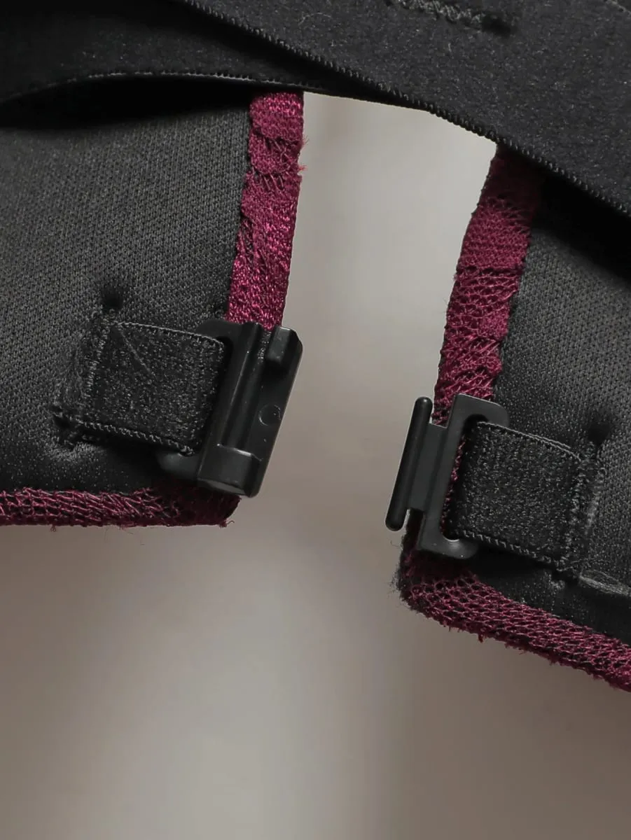 เซ็กซี่ Burgundy ลูกไม้สีแดงไร้สายปิดด้านหน้า Bra ชุด Push Up Bralette & G-String ผู้หญิงโรแมนติกชุดชั้นในชุด 70B-85B — image 5