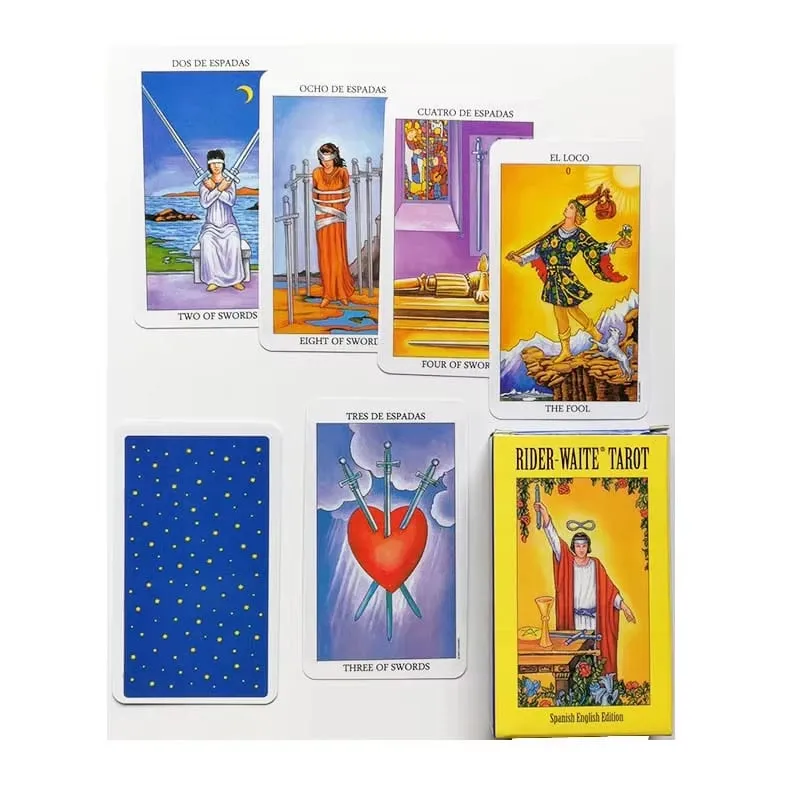 Rider Waite Tarot-Karte, Wahrsagerei, Tarot-Deck für den persönlichen Gebrauch, vollständige englische und spanische Version, Orakel-Deck für Mädchen, Brettspiel — image 5
