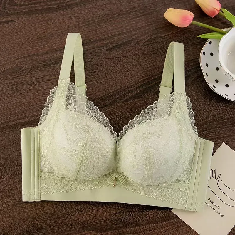 Sexy Lace Thickened Push-Up Bra for Small Breasts Anti-Sagging Adjustable Comfortable Wire-Free Lingerie — image 10