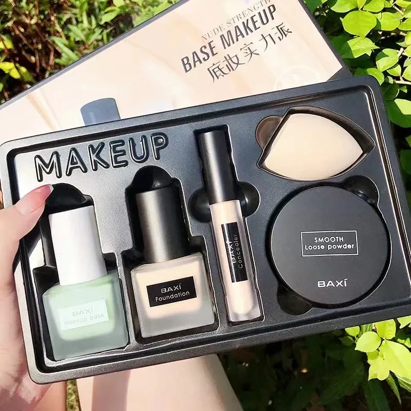Maquillaje en polvo facial, base de maquillaje mate, crema para rostro, corrector profesional de círculo oscuro, crema correctora líquida cosmética — image 1