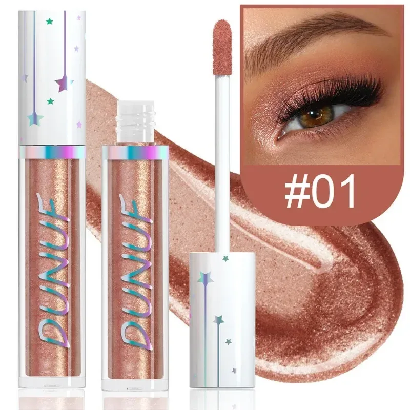 24 Farben Lidschatten-Stick, flüssiger Eyeliner, metallische Farbe, grün, Perlglanz, Glitzer, Lidschatten, wasserfest, Hochglanz-Make-up-Pigment