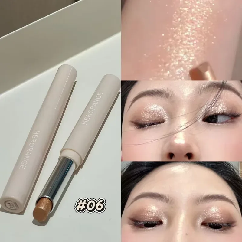 Punk Purple Metallic Eyeshadow Stick Waterproof Lasting Pearlescent Glitter Eye Shadow Highlight Eyeshadow Fine Shiny Eye Makeup — image 12