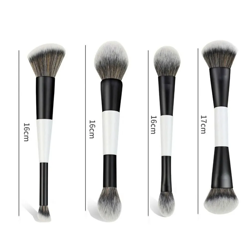 Pincel de rosto duplo f4, pincel multifuncional de alta cobertura para maquiagem, cosméticos, pó, blush, ferramentas de maquiagem