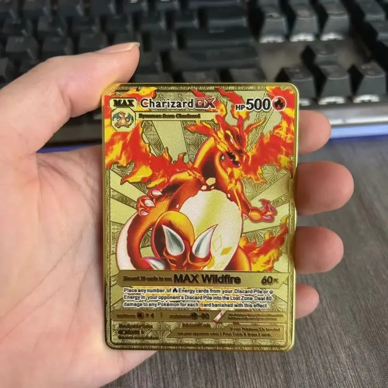 البوكيمون لعبة معدنية جمع بطاقة أنيمي الشكل تشارجر بيكاتشو بلاستويز Mewtwo معركة جمع كارت بطاقة لعبة هدية — image 24