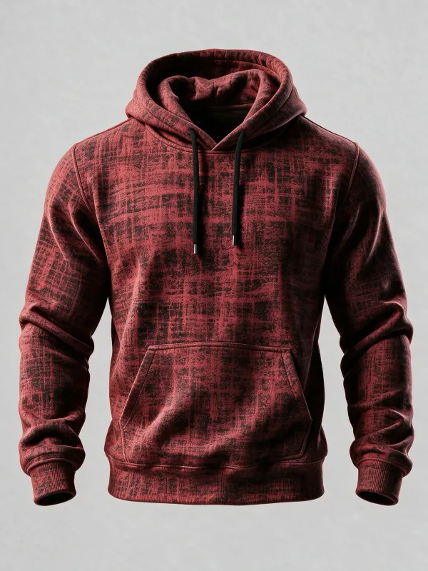 Sudadera con capucha unisex con estampado 3D, estilo vintage con textura de óxido, jersey de manga larga con bolsillo canguro, sudadera informal de calle