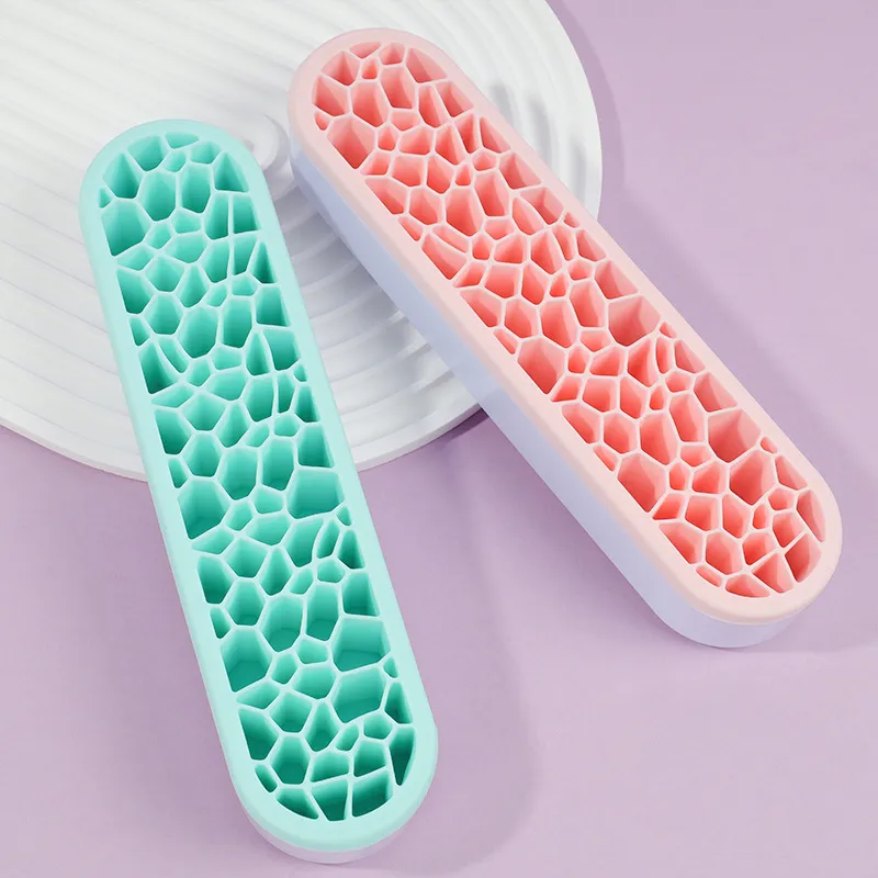 Caja de almacenamiento de alta calidad, soportes para bolígrafos de pintura, caja de almacenamiento de silicona, soporte para brochas de maquillaje, caja organizadora para brochas — image 2