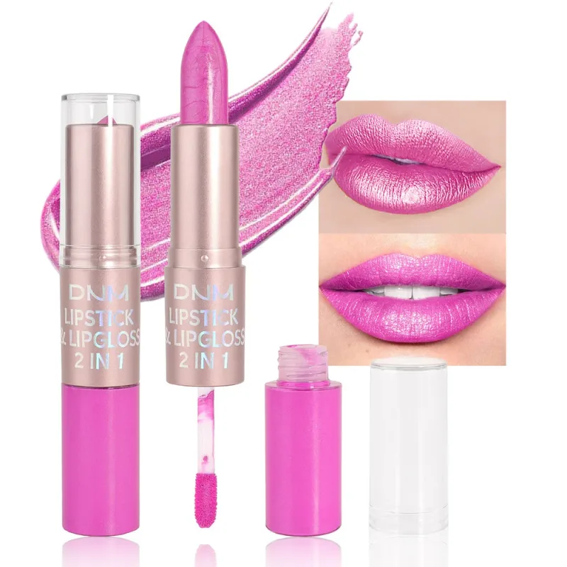 DNM Double Headed Mate ลิปสติกและลิปกลอสแต่งหน้ายาวนาน 2 In 1 Stick Moisturizing Lipgloss Tint เครื่องสำอางค์ Lip Stain — image 11
