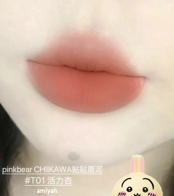 Pinkbear Single Blush Serbaguna Krim Cermin Lip Gloss Matte Lip Cream Air Kilauan cahaya Mekap Bibir Tahan Lama — image 15