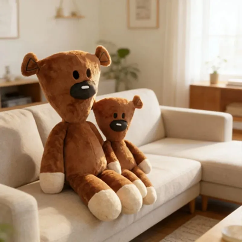 27cm Fun Mr Bean Teddy Bear Plush Toy Stuffed Animals Cute Coffee Bear Baby Stuffed Doll Mini Pillow Decor Soft Children Birthda — image 3