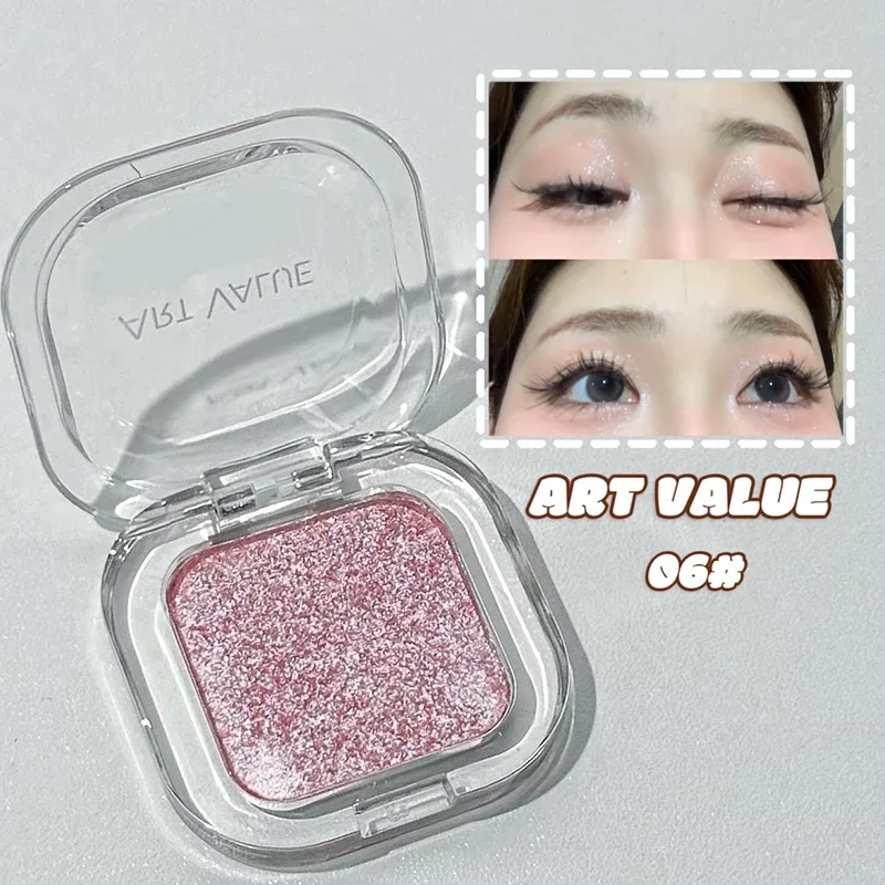 ART VALUE Single Color Eye shadow Palette Shimmer Matte Delicate Lasting Makeup High Gloss Brightening Silkworm Charming Shadow — image 12