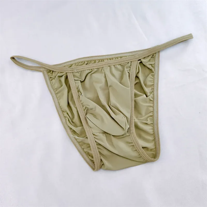 Solid Color Briefs Men Underwear Ultra Thin U Pouch Panties Low Waist Seamless Quick Dry Briefs for Daily Wear — image 29