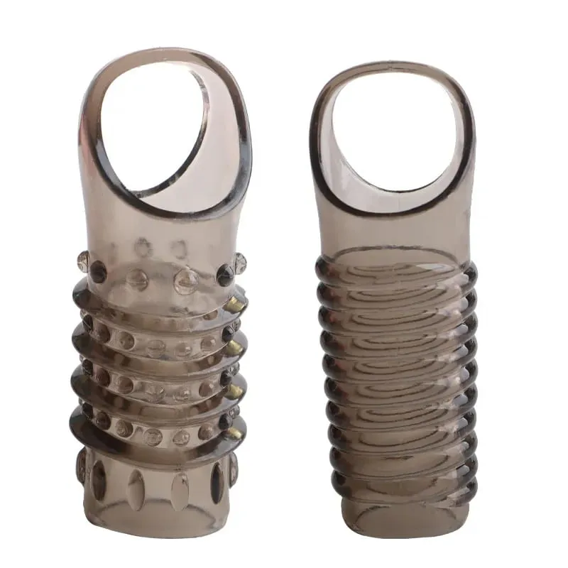 2 szt. EXTENDER prezerwatywy wibrator rękaw opóźnienie COCK Ring produkt do masturbacji PĘTLA przerywana łechtaczka Gspot przedłużenie zabawki erotyczne dla mężczyzn — image 1
