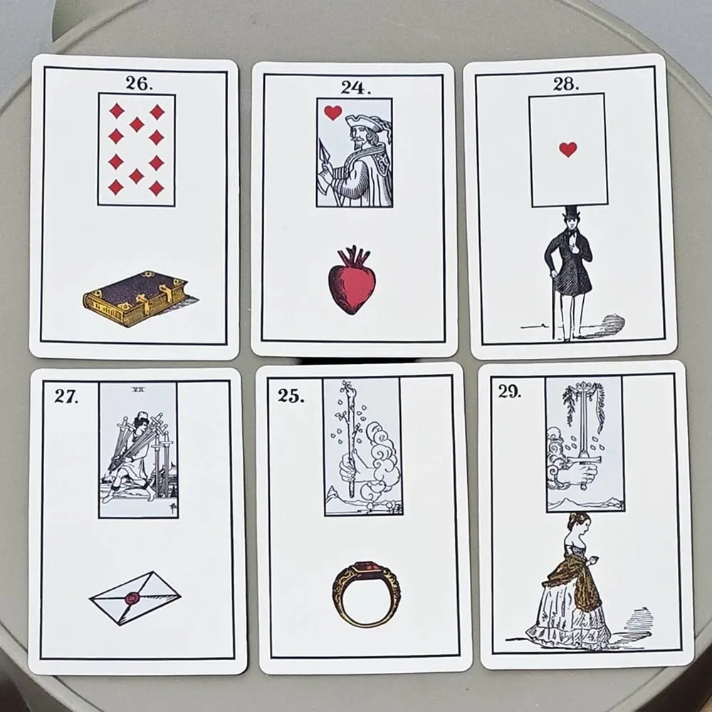 Das New Yorker Lenormand-Deck – Historisches Wahrsagekarten-Deck mit 36 Karten im Vintage-Stil, 9 x 6 cm, Doppelprägung — image 5