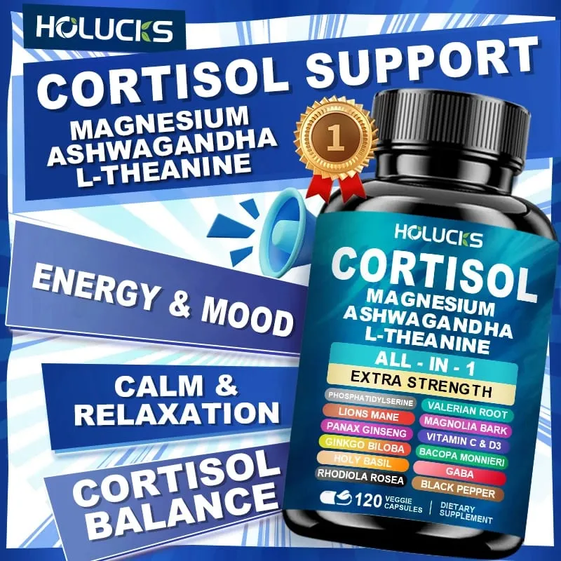 Fortschrittliches Cortisol-Ergänzungsmittel mit Vitamin D3 zur Stressbewältigung, zur Linderung von Stimmungsangst und zur Verbesserung der Schlafqualität und des allgemeinen Wohlbefindens — image 7